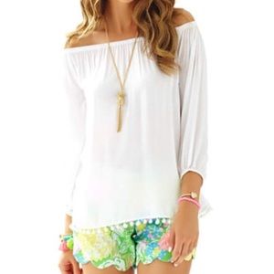 Lilly Pulitzer Enna Off-Shoulder Top, XL, EUC